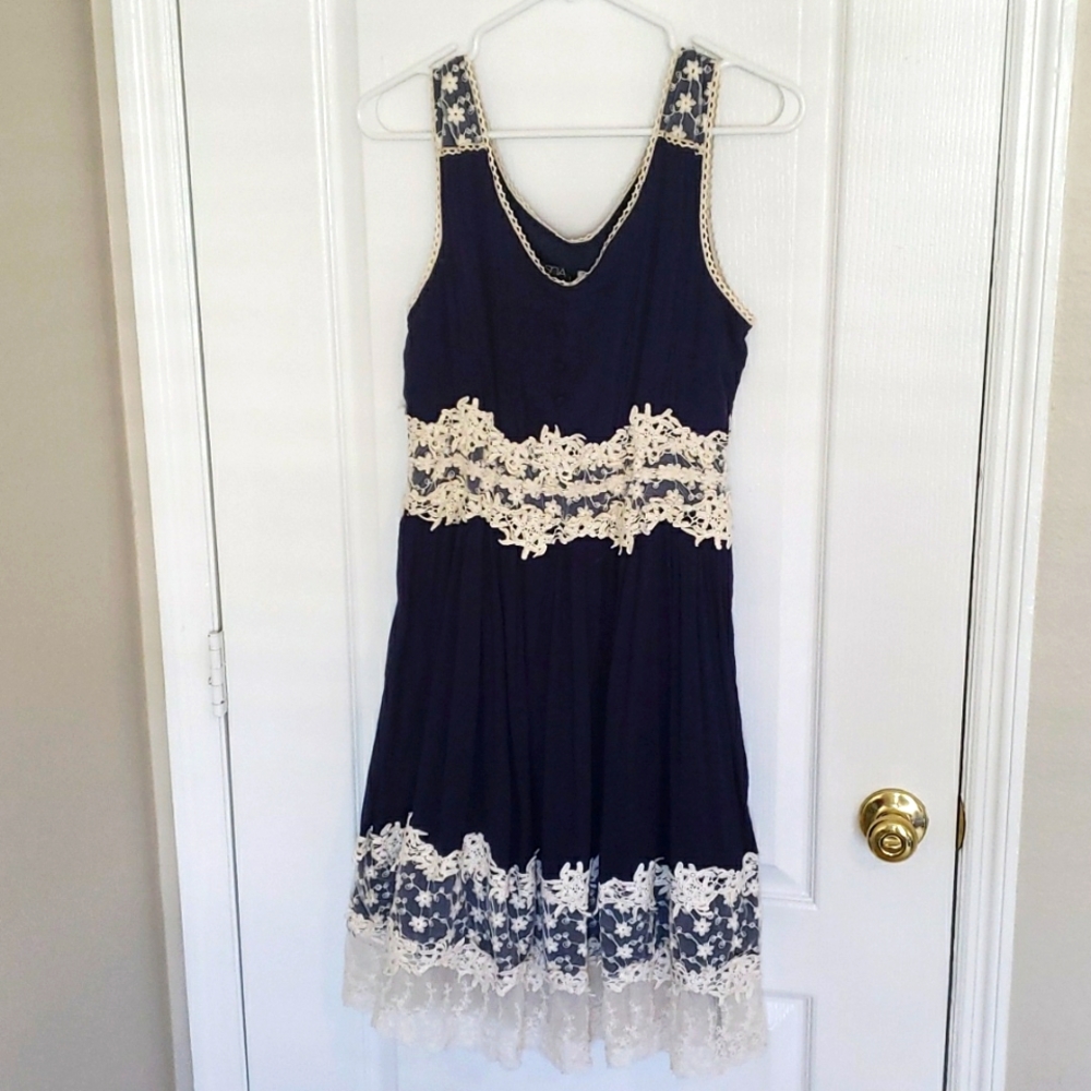 Navy blue midi dress 👗